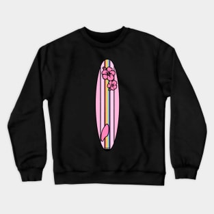 Gay Pride Flag Surfboard - Pink Crewneck Sweatshirt